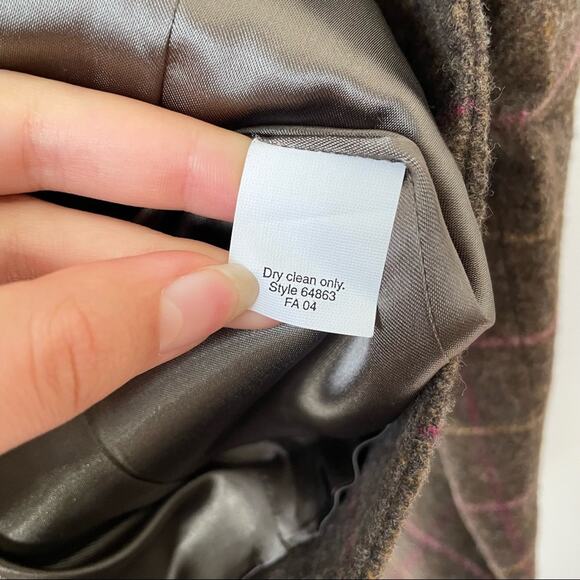 J. Crew Brown Plaid Wool Jacket Size Small - Picture 5 of 5